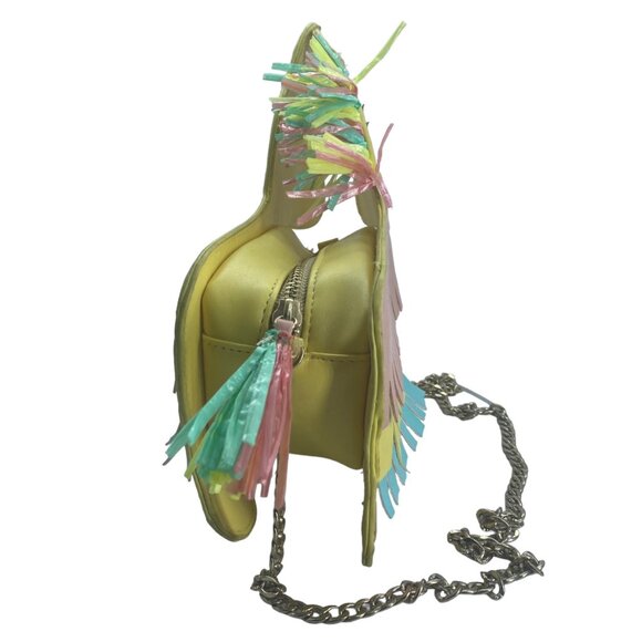 B. Rosy Piñata Horse Crossbody Bag Purse Kid Pastel Rainbow Fun Party 8.5"x9"x3" - Picture 3 of 10